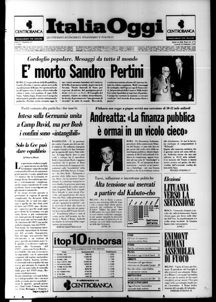 Italia oggi : quotidiano di economia finanza e politica